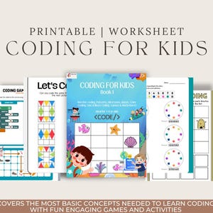 coding for kids, life skills, worksheet, workbook, grade1, coding basics, kindergarten, homeschooling, Grade K kids, early education