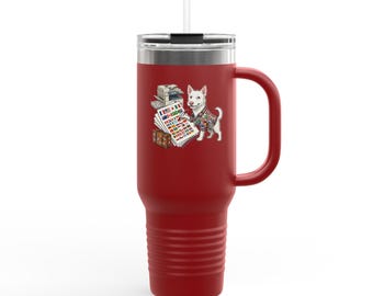 Xennial Xiasi 40oz Insulated Travel Mug: Alliterative Animals Design Series