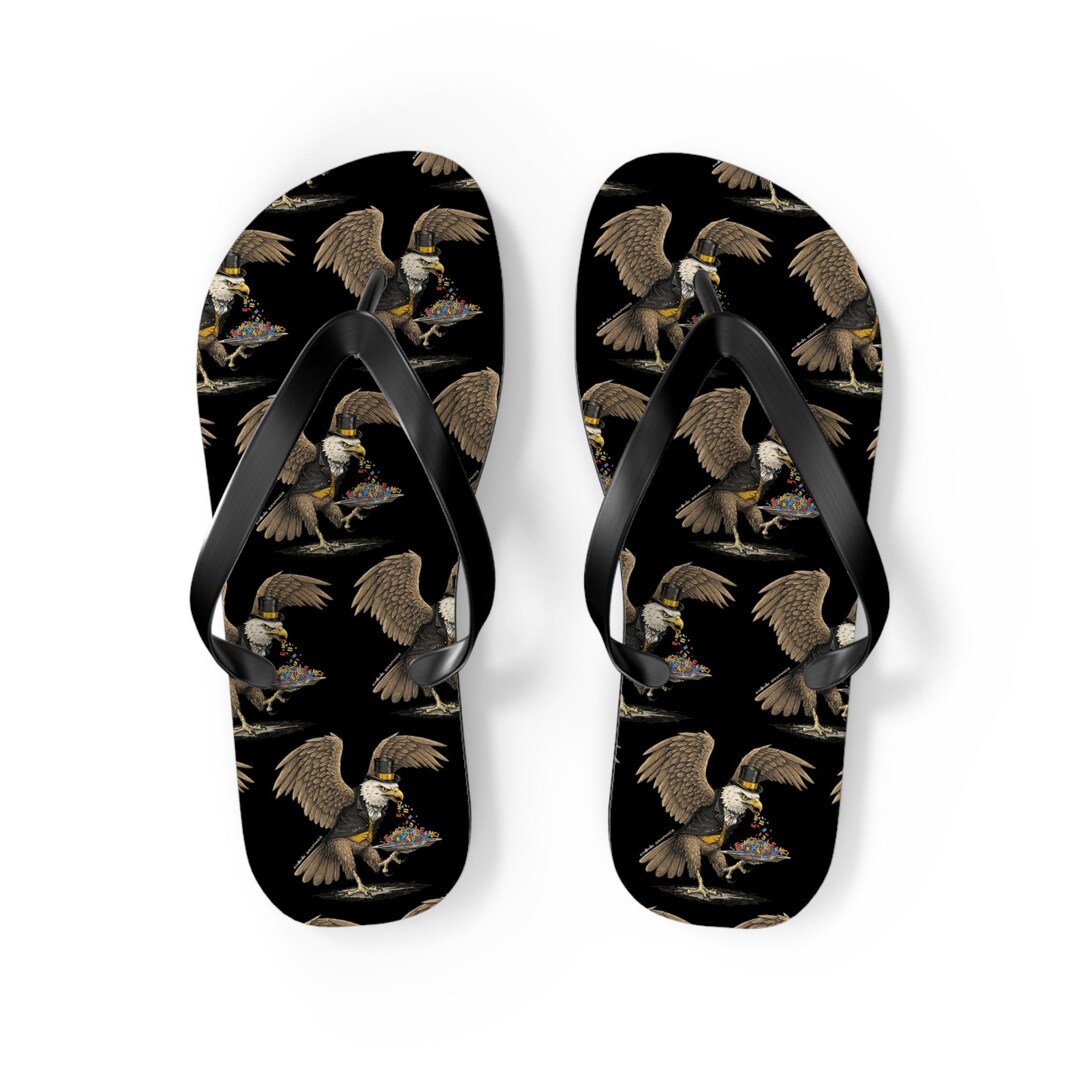 Eton Eagle Flip Flops: Tropical Beach Sandals - Etsy
