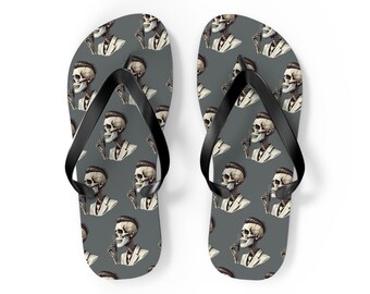 Slim Swain Skeleton Flip Flops: Summer Beach Sandals