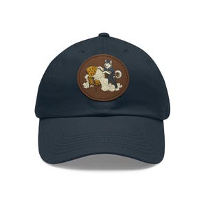 Upbeat Utonagan Hat with Leather Patch: Alliterative Animals Design Series