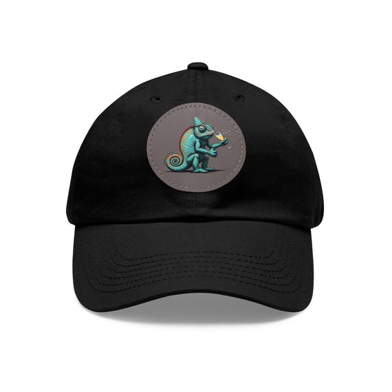 Chromatic Chameleon Hat With Leather Patch: Alliterative  display picture 2