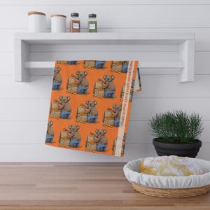 Kooky Koala Tea Towel, Vintage Kitchen Decor, No Caption