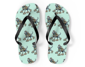 Wandering Weimaraner Flip Flops: Alliterative Animals Design Series