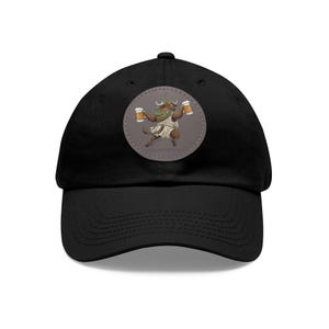 Boisterous Buffalo Hat with Leather Patch: Alliterative Animals Design Series