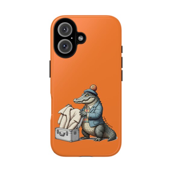Argyle Alligator Phone Case: Protective Apple & Samsung Cover