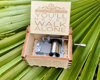You Never Walk Alone, Wooden Music Box, music box, Unique Gift, Personalized, wedding, anniversary, best gift, couple, christmas