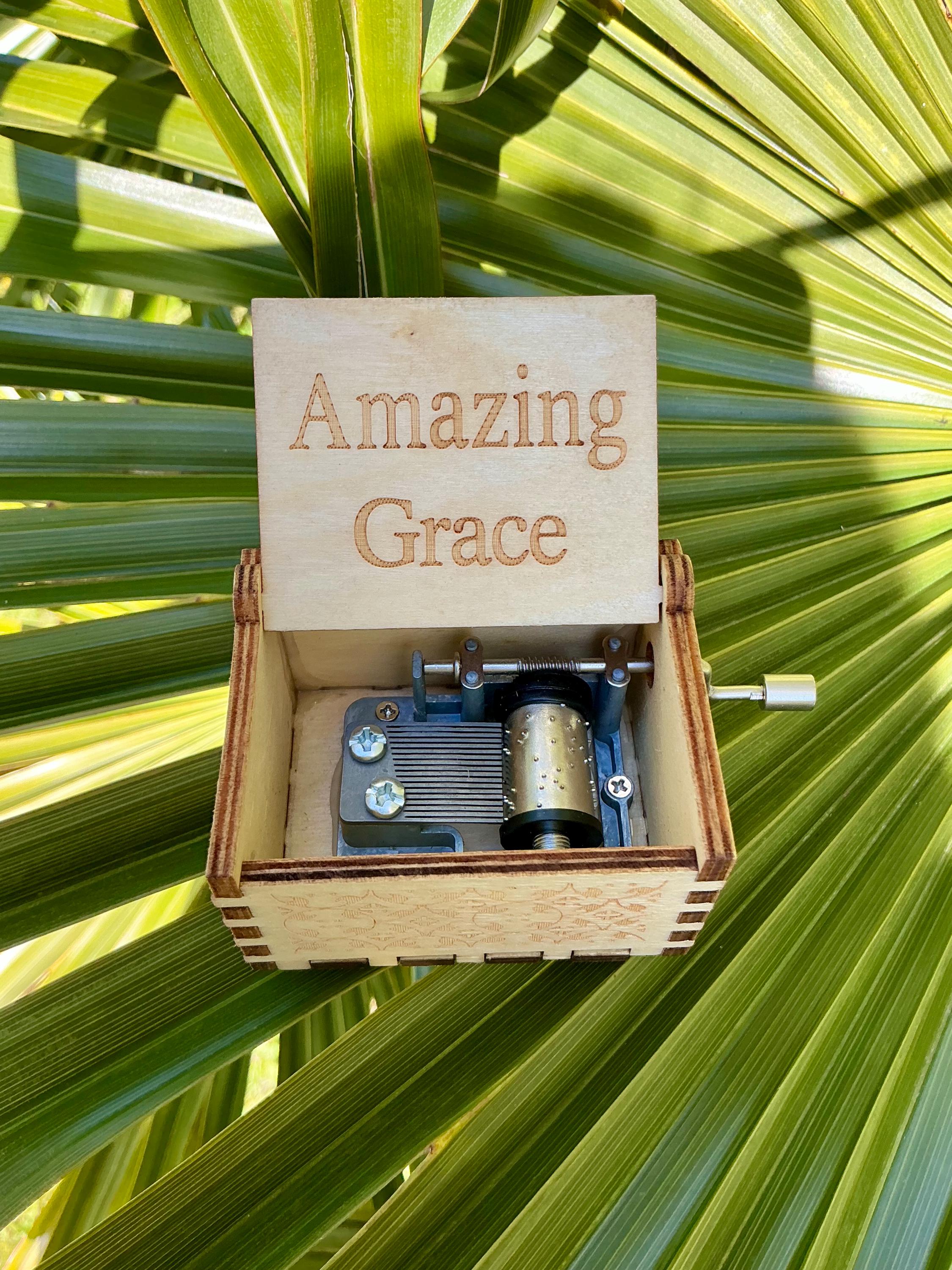 Amazing Grace, Wooden Music Box, music box, Unique Gift, Personalized, wedding, anniversary, best gift, birthday, Christmas, Couple