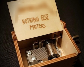 Nothing else matters, Wooden Music Box, music box, Unique Gift, Personalized, wedding, anniversary, love, best gift, couple, Christmas