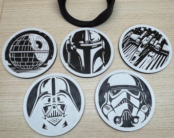 Star Wars coaster set of 5 3D printed