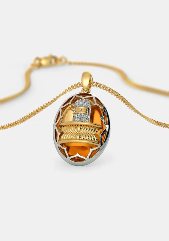 Shivling Pendant Shiva Pendant Gold Design Gold Shivling Pendant