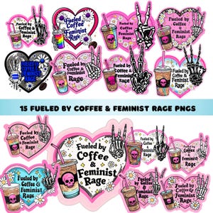15 Gevoed door koffie en feministische woede, skelet esthetisch feministische png, skeletfeministische png, sublimatiefeminisme png