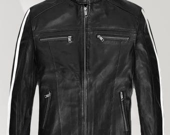 Leon S Kennedy Leather Jacket, Resident Evil Cosplay, Biker Outerwear