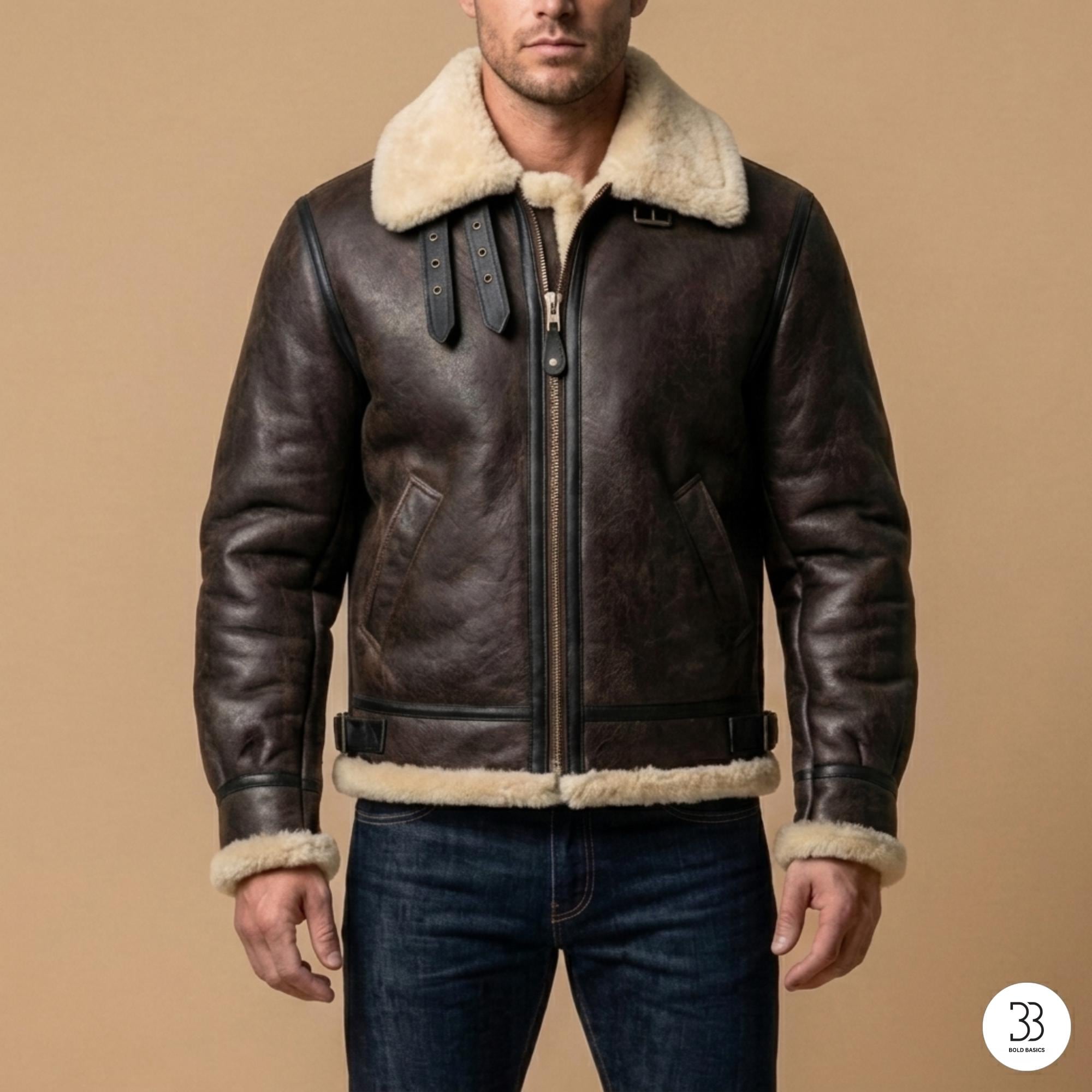 Leon S Kennedy Shearling Leather Jacket, Resident Evil 4 Cosplay