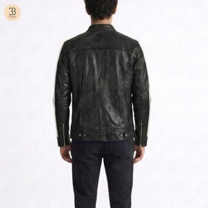 Leon S Kennedy Läderjacka, Resident Evil Cosplay, Biker Ytterkläder bild 3