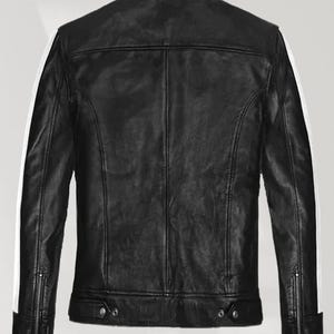 Leon S Kennedy Läderjacka, Resident Evil Cosplay, Biker Ytterkläder bild 5