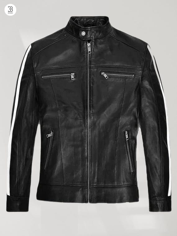 Leon S Kennedy Leather Jacket, Resident Evil Cosplay, Biker Outerwear