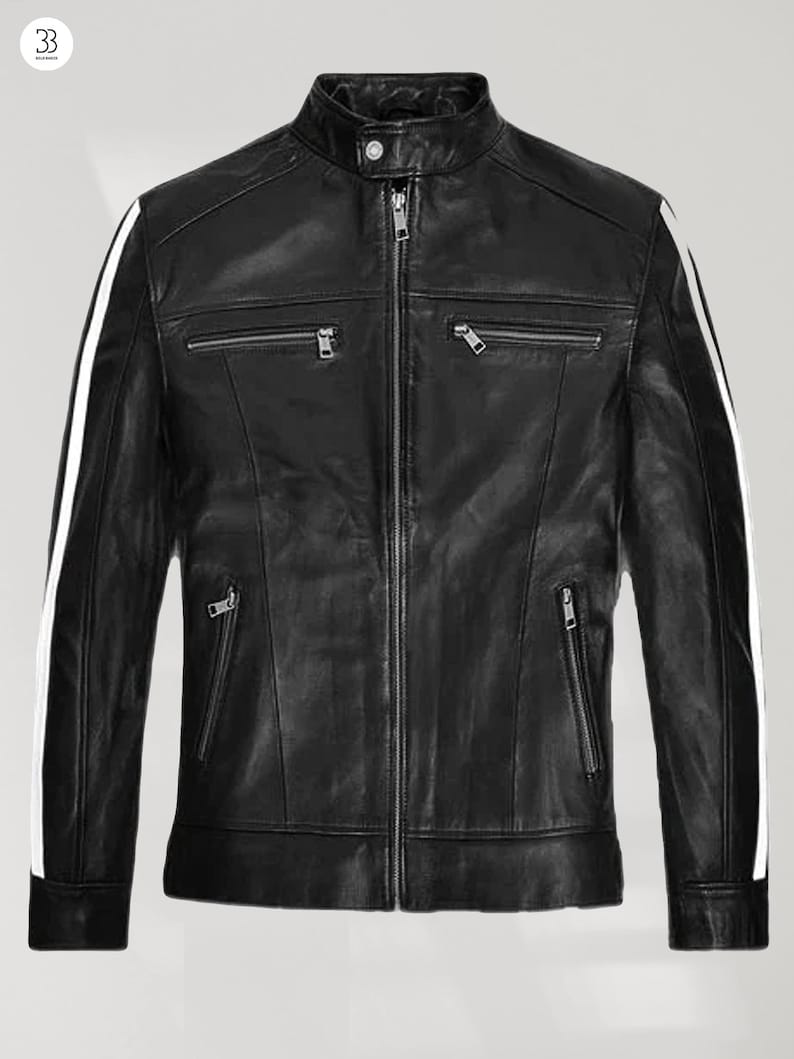 Leon S Kennedy Läderjacka, Resident Evil Cosplay, Biker Ytterkläder bild 4