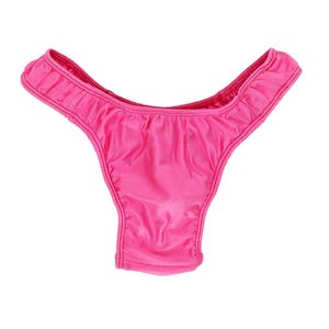 Hot Pink Satin Gaff Thong – Feminine Tucking Panty for Crossdressers & Transgend
