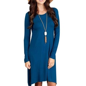 hydrangea dress women Always The One Blue Hydrangea Shift Dress – Shop the Mint main image 1
