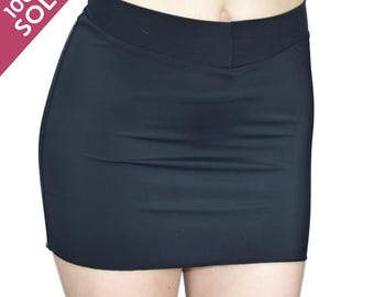 Black Mini Skirt –Stretch Comfort, Crossdresser & Transgender Friendly
