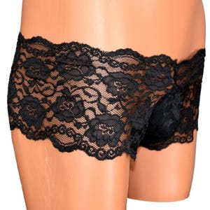 Black Lace Pouch Panty – Sissy & Femboy Lingerie with Feminine Fit for Crossdres