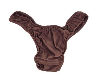Brown Satin Tucking Gaff – Crossdresser & Transgender Smooth Front Panty