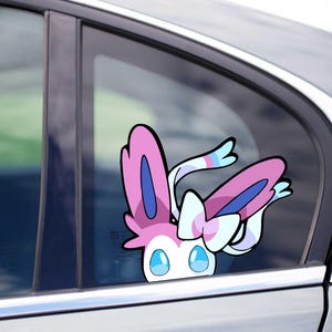 シルヴェオン ピーキングピーク ピーカボ ピーカーズ バンパーウィンドウ ビニールデカール かわいいアニメ イーブイ進化ステッカー