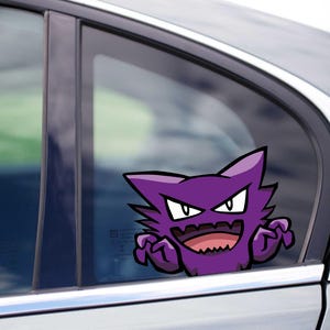 Surprise Gengar funny Evolved Peeking Peek Peekabo Peekers Bumper Window Vinyl Decal Anime Kids Cartoon Stickers