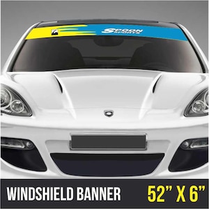 Spoon design livery windshield banner sticker Window Vinyl Decal Stickers For JDM Cars Trucks SUV honda acura mugen civic eg ek em fd accord