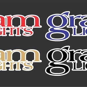 4 Pcs Gram Lights Sticker Set Wheel Rim Spoke Sticker Decals Laminated JDM