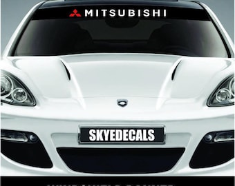 Mitsubishi windshield banner sticker Window Vinyl Decal Stickers For JDM Cars Trucks SUV lancer evo evoluition ralli art eclipse rvr montano