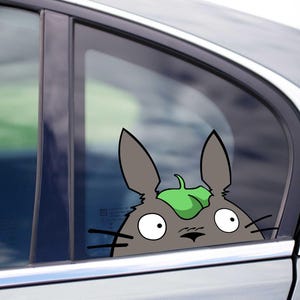 Cute My neighbor to to ro peeker peeking decal cartoon character sticker for cars trucks anime movie funny cool drawing