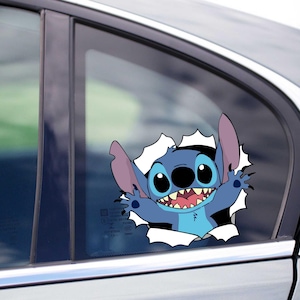 Stitch Surprise Peeking Peek Peekabo Peekers Bumper Window Vinyl Decal Lilo And Stitch Kids Cartoon Legendary Stickers