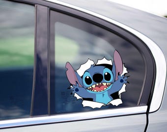 Stitch Surprise Peeking Peek Peekabo Peekers Bumper Window Vinyl Decal Lilo And Stitch Kids Cartoon Legendary Stickers