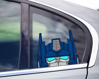 Cool optimus Peeking Peek Peekabo Peekers Bumper Window Vinyl Decal Cute transformers autobot prime Disney Stickers