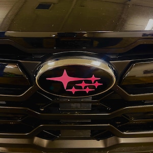 2018-2023 Subaru Crosstrek Suv Emblem Overlay Decals Set mit 3 Frontgrill, hinterem Kofferraum und Lenkrad jede Farbe erhältlich
