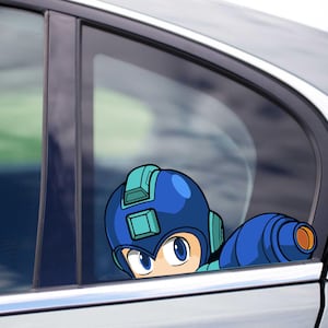 Megaman rockman peeking peeker decal cartoon fighter sticker for cars trucks video game