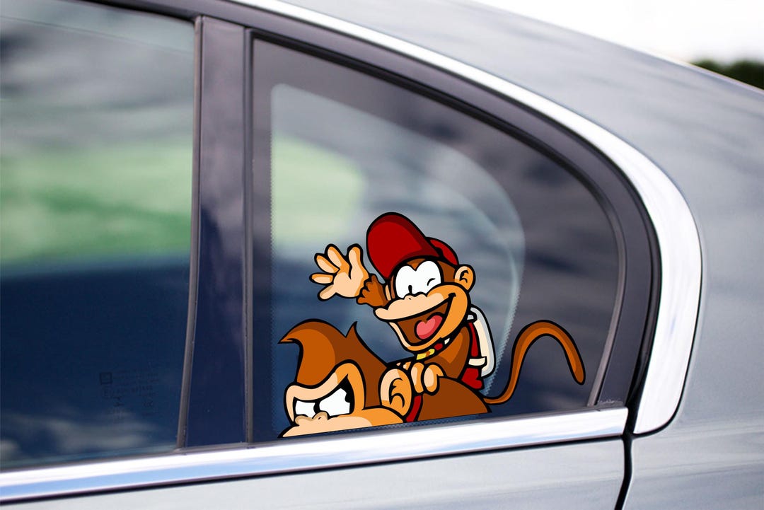 Donkey Kong Mini Kong Peeking Peekers Peekabo Bumper Window Vinyl Decal ...