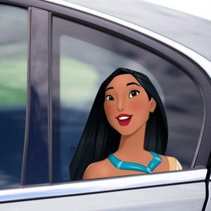 Prinses Pocahontas mooie Peeking Peek Peekabo Peekers bumper venster vinyl decal disney film stickers label laptop