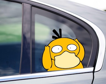 Cute Psy duck Peeking Peek Peekabo Peekers Bumper Window Vinyl Decal Anime Stickers Psychic