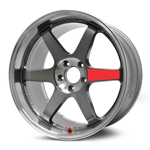 Solid TE37SL shape Decal no text Set Vinyl Spoke Sticker For VolkRacing Style Rim Wheel for 17 or 18 inches wheel