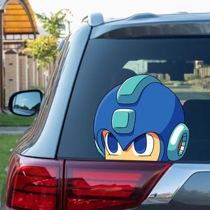Megaman 2 rockman peeking peeker decal cartoon fighter sticker for cars trucks video game