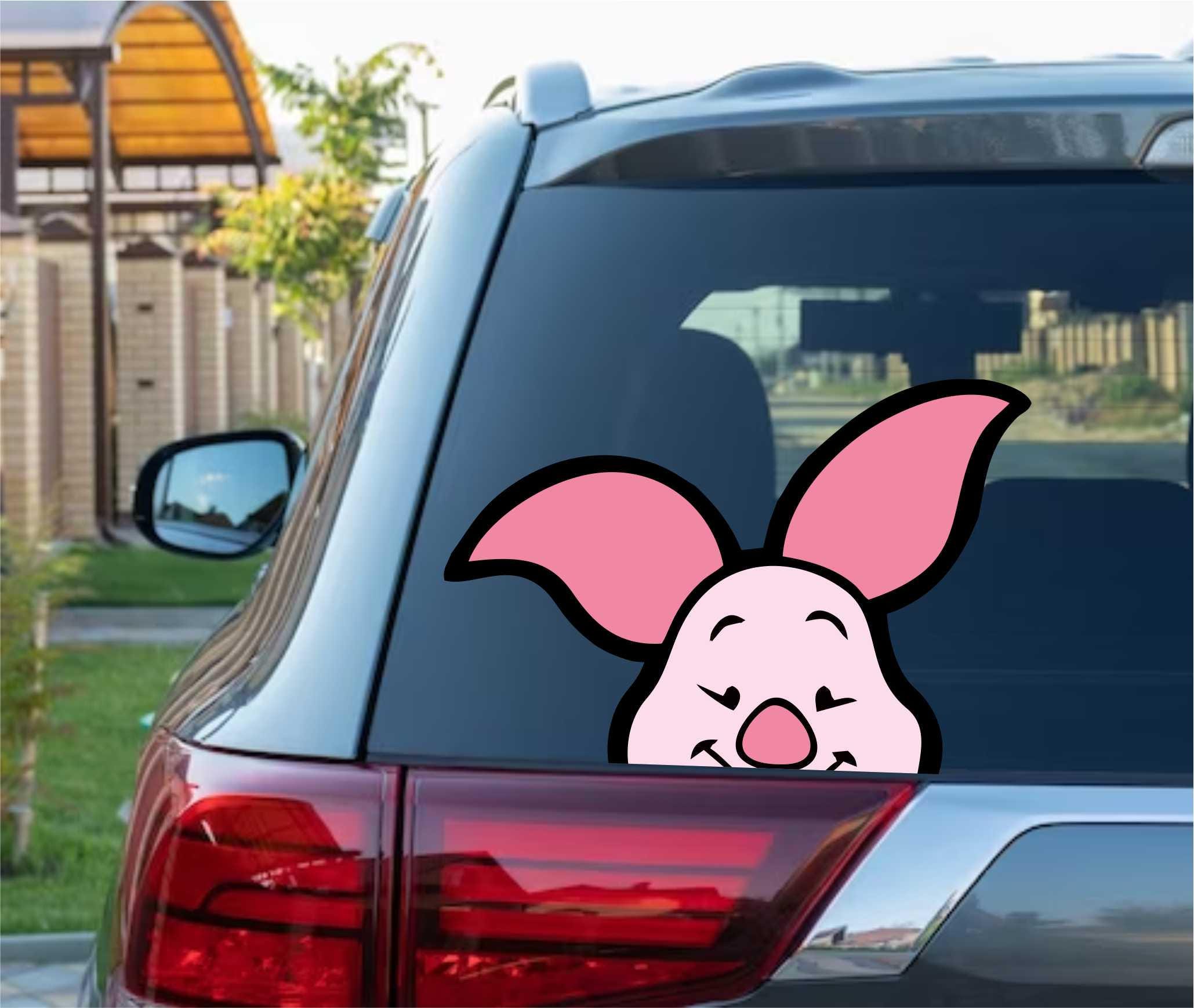 Piglet Peeking Peek Peekabo Peekers Bumper Window Vinyl Decal Disney Movie Winnie the pooh Stickers Cute Pig