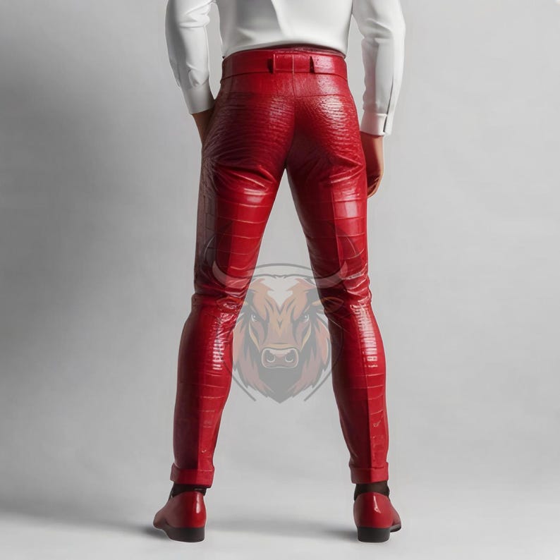 Red leather pants
Crocodile embossed leather pants
Men’s leather trousers
Handmade leather pants
Slim fit leather pants
Genuine leather pants
Biker leather pants
Rockstar leather pants
Exotic leather trousers
Custom leather pants
Designer leather pants
High-fashion leather trousers
Motorcycle leather pants
Stage performance outfit
Gothic punk leather wear
Luxury men’s fashion
Tailored leather jeans
Leather biker jeans
Handmade men’s trousers
Custom fit leather pants
Men’s red crocodile leather