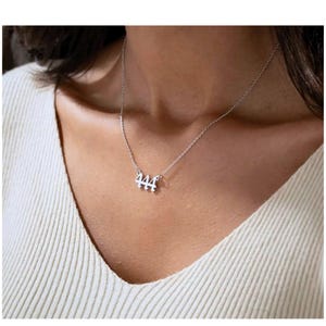 Angel Number Necklace For Woman Angel Jewerly Silver Number Necklace 111,222,333,444,555,666,777,888,999 Spiritual Angel Number Gift For Her