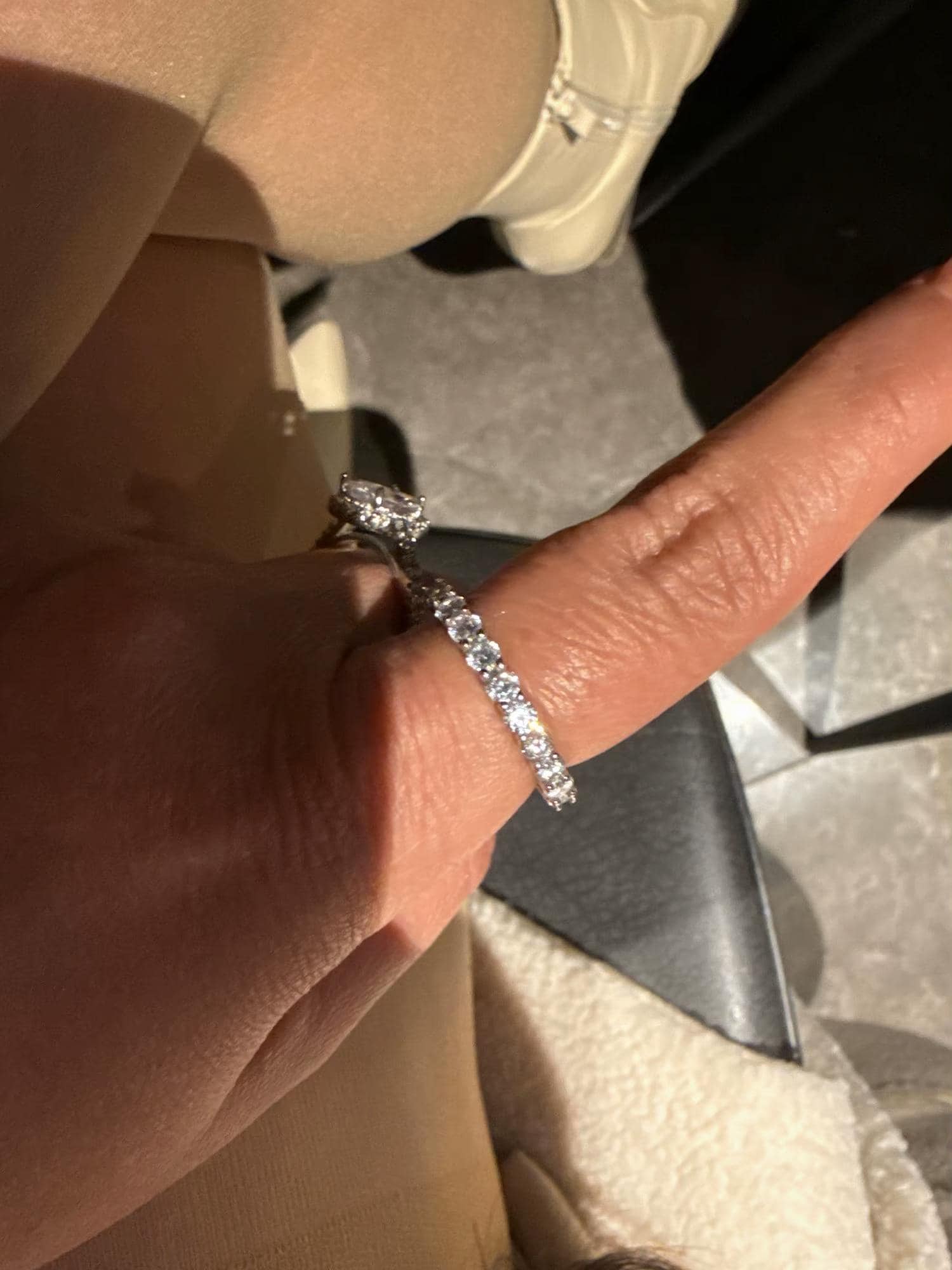 Stone Diamond Band Blue Nile Luna Luna Diamond Ring In Platinum (1