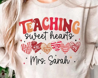 Teaching Sweethearts Png, Valentine Day Png, Custom Teacher Valentine Png, Retro Valentine Png, Teacher Valentine Png, Valentine Shirt