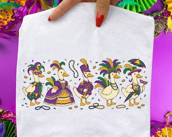 Preppy Mardi Gras goose Png, Mardi Gras PNG, Fleur De Lis coquette Png, Brushstroke Mardi Gras Png, Mardi Gras Coquette Png, Louisiana png