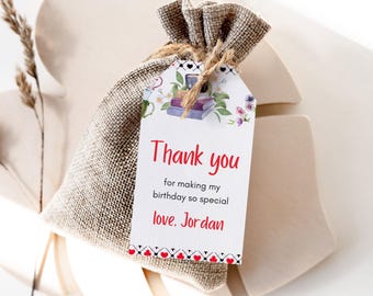Editable Alice in Wonderland Birthday Party Favor Tag Printable Mad Tea Party Gift Tag Template, 1248